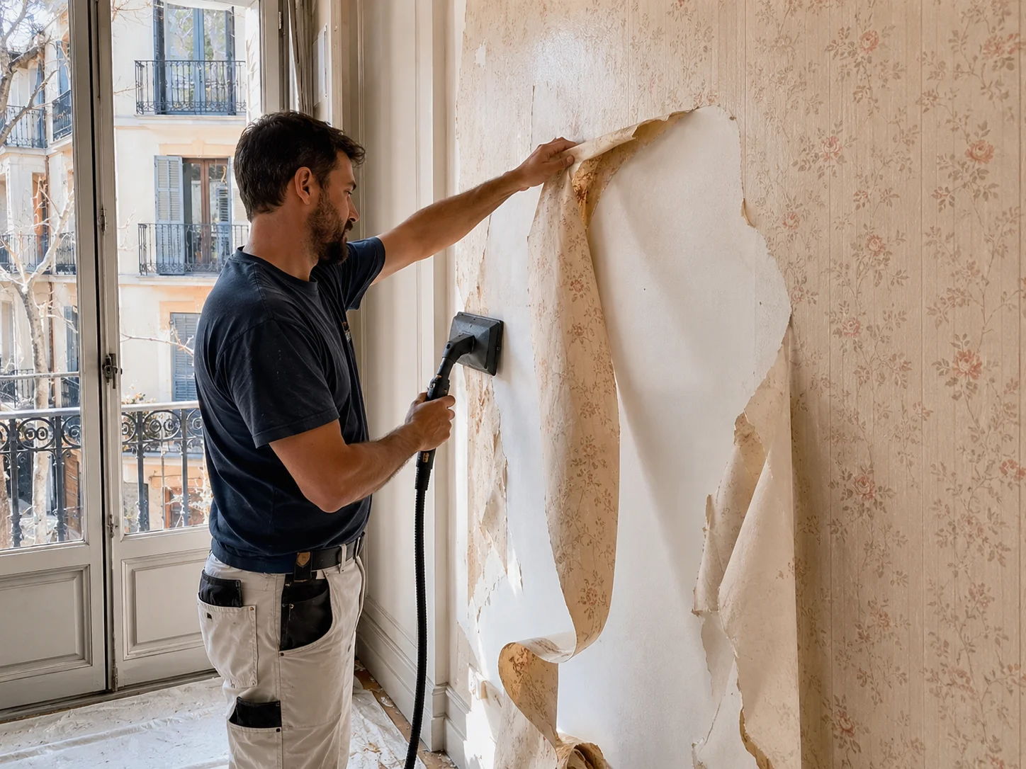 Retirada de papel pintado profesional - Pintum