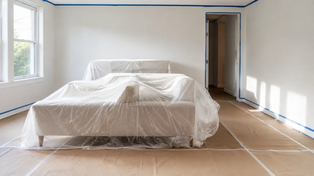 Cómo proteger muebles y suelos al pintar